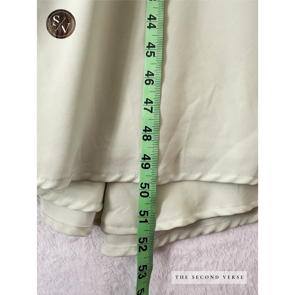 Abercrombie Dress Spaghetti Strap Side Slit Mint Green Cottagecore Large - Picture 7 of 11